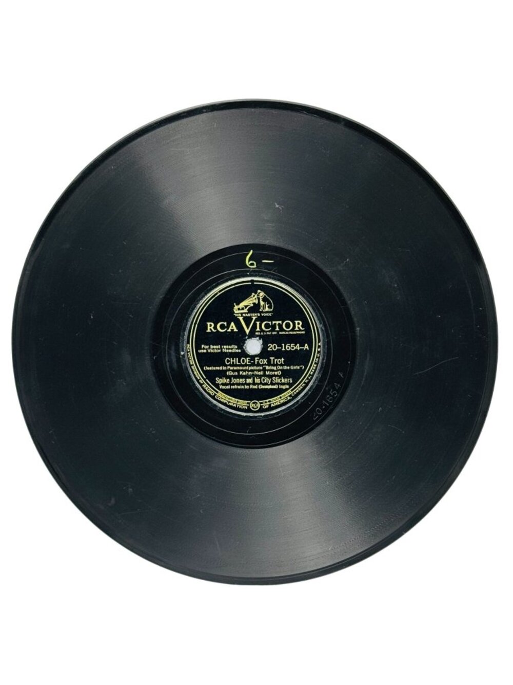 Spike Jones Chloe / A Serenade To A Jerk 10in Shellac 78 RCA Victor 20-1654